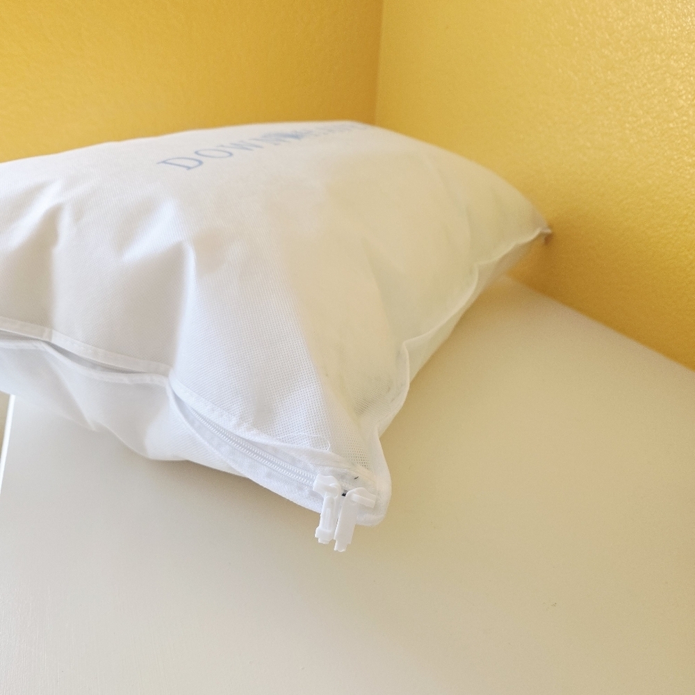 DownHaven Luxury White Down Filled Pillow Washable Standard/Queen 20 x 28 Inch - Picture 8 of 12